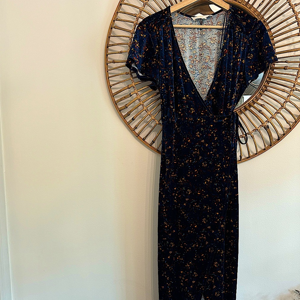 Superfoxx Velvet Wrap Dress XS